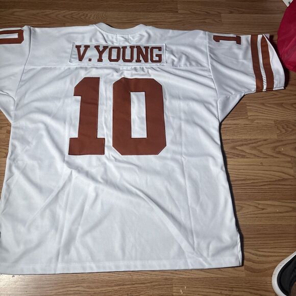 Texas Longhorns Football Jersey Vince Young Rose Bowl Gridiron Greats Size 54 - Picture 10 of 11